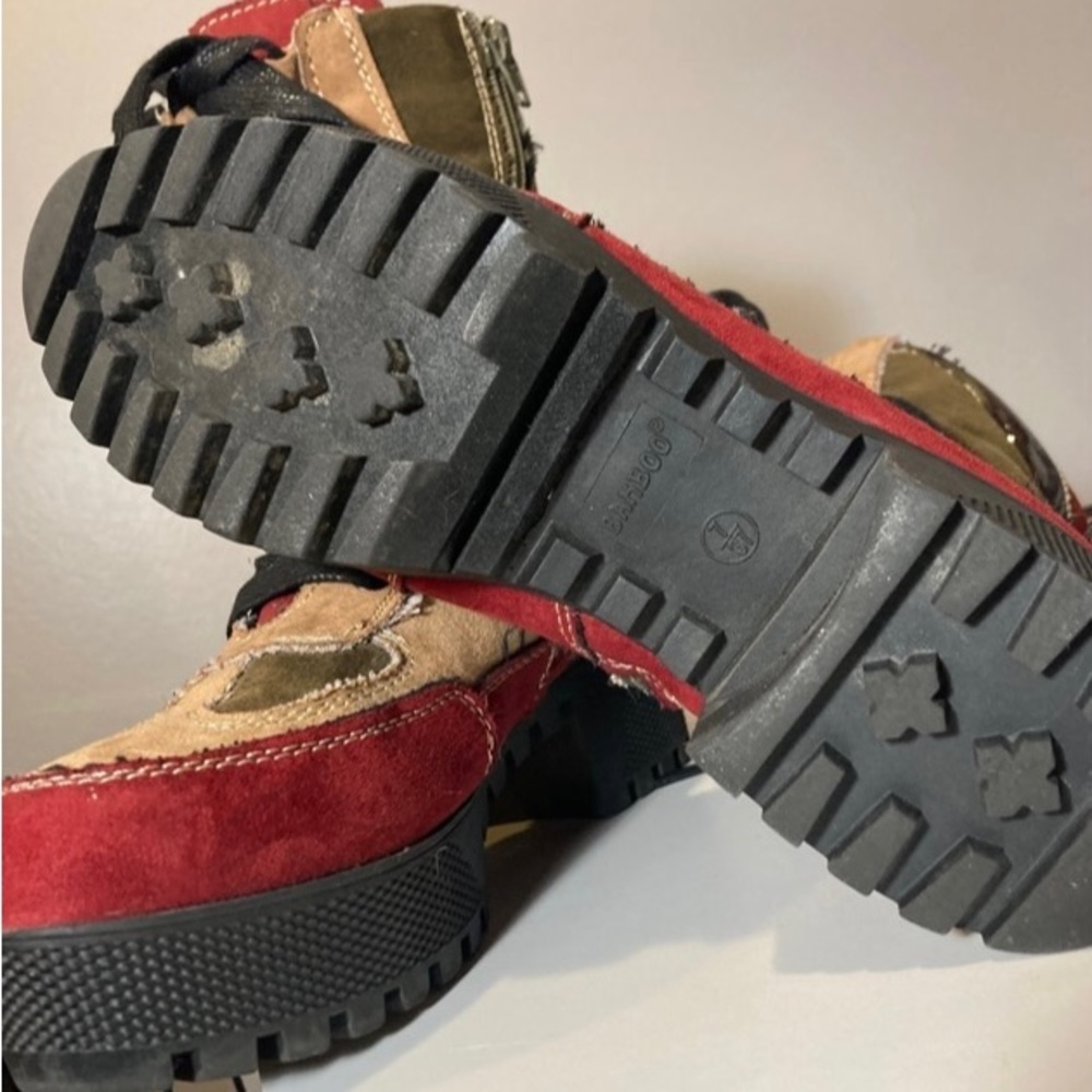 Colorblock Patchwork Chunky Platform Boots - image 5